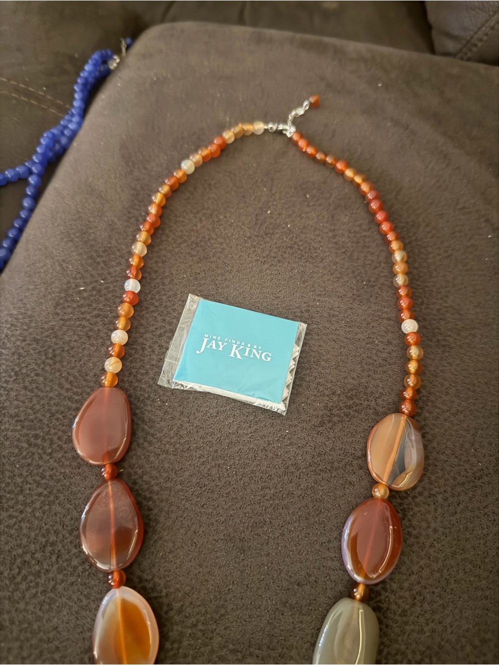 Jay King Agate Slice Pendant Necklace in Brown and Cream - Picture 5 of 6